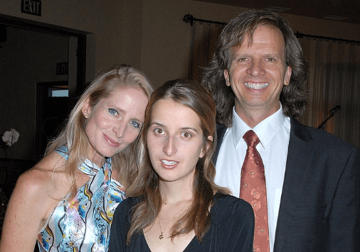With Husband and Daughter